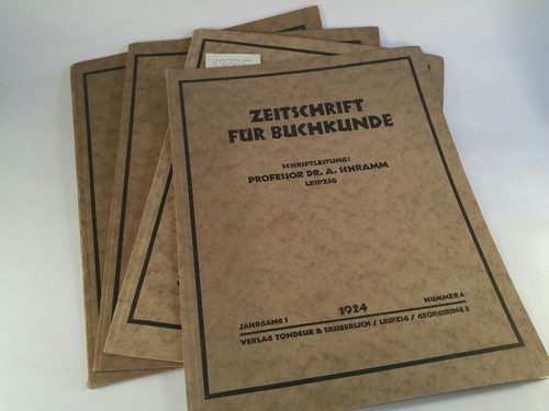 Zeitschrift für buchkunde - ,