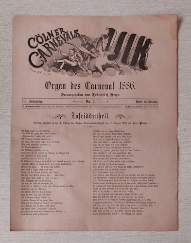 Cölner carnevals ulk eine - carnevals,