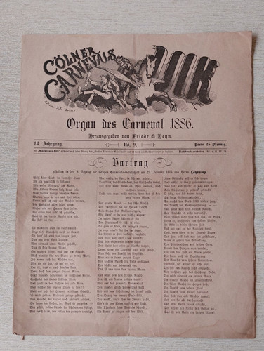Cölner carnevals ulk - carnevals, eine